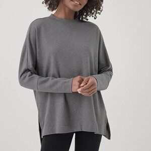 Pact womens airplane long sleeve poncho grey M/L